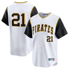Johmsee P.Pirates #21 Roberto Clemente Player White Throwback Cooperstown Limited Stitched Jerseys