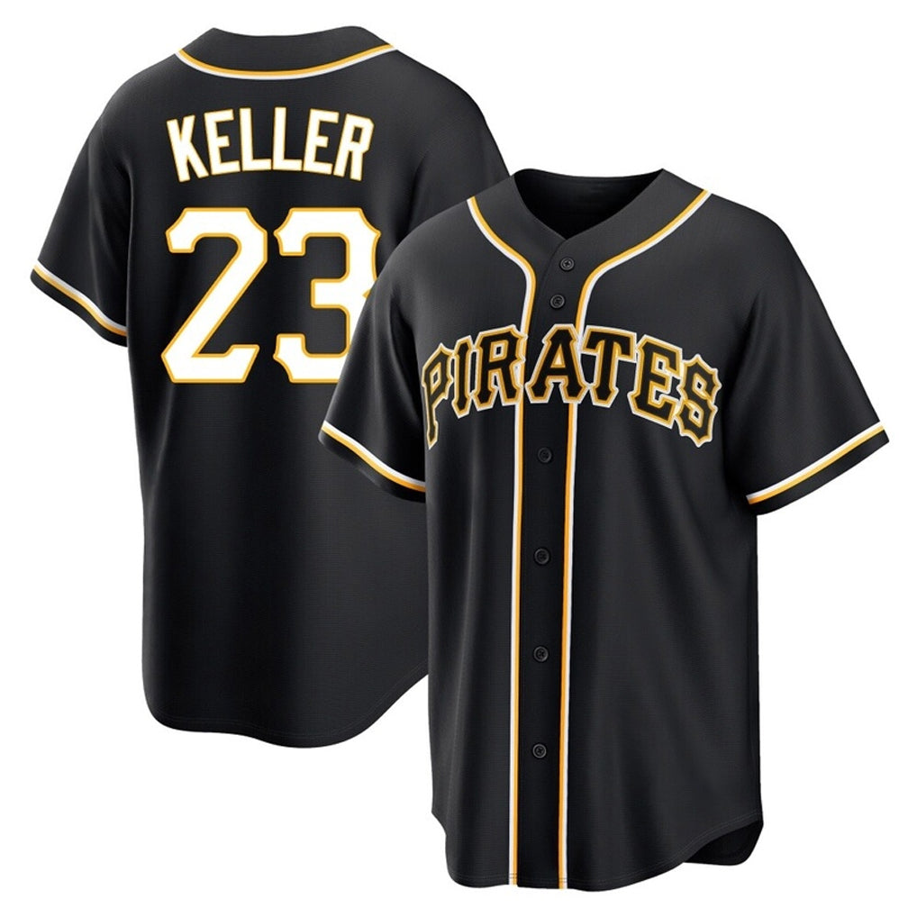 Johmsee P.Pirates #23 Mitch Keller Player Black Fashion Out Home Game Stitched Jerseys