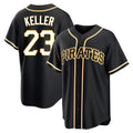 Johmsee P.Pirates #23 Mitch Keller Player Black Fashion Out Home Game Stitched Jerseys