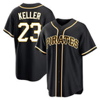 Johmsee P.Pirates #23 Mitch Keller Player Black Fashion Out Home Game Stitched Jerseys