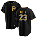 Johmsee P.Pirates #23 Mitch Keller Player Black Home Game Stitched Jerseys