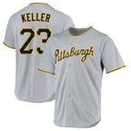 Johmsee P.Pirates #23 Mitch Keller Player Gray Road Home Game Stitched Jerseys