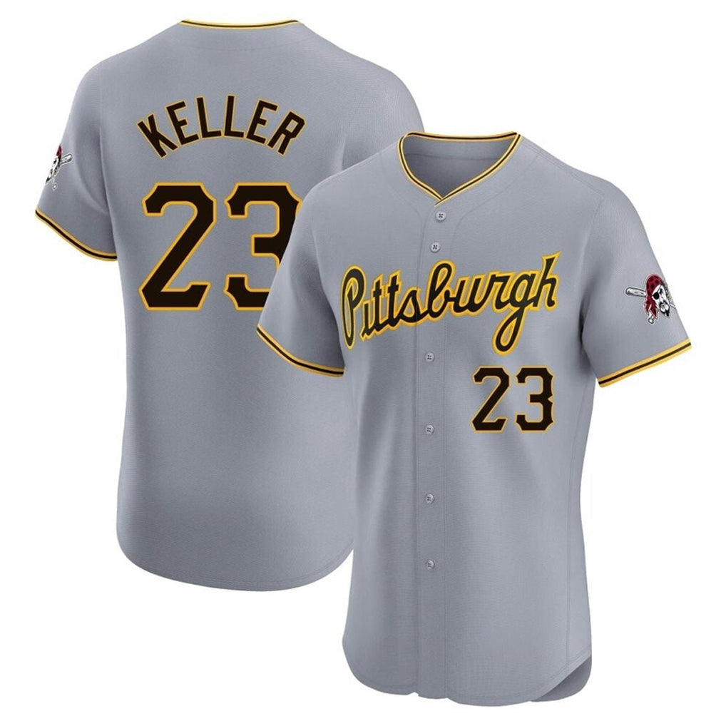 Johmsee P.Pirates #23 Mitch Keller Player Gray Road Home Limited Elite Stitched Jerseys