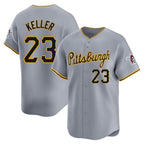 Johmsee P.Pirates #23 Mitch Keller Player Gray Road Home Limited Stitched Jerseys
