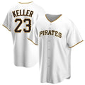 Johmsee P.Pirates #23 Mitch Keller Player White Home Game Stitched Jerseys