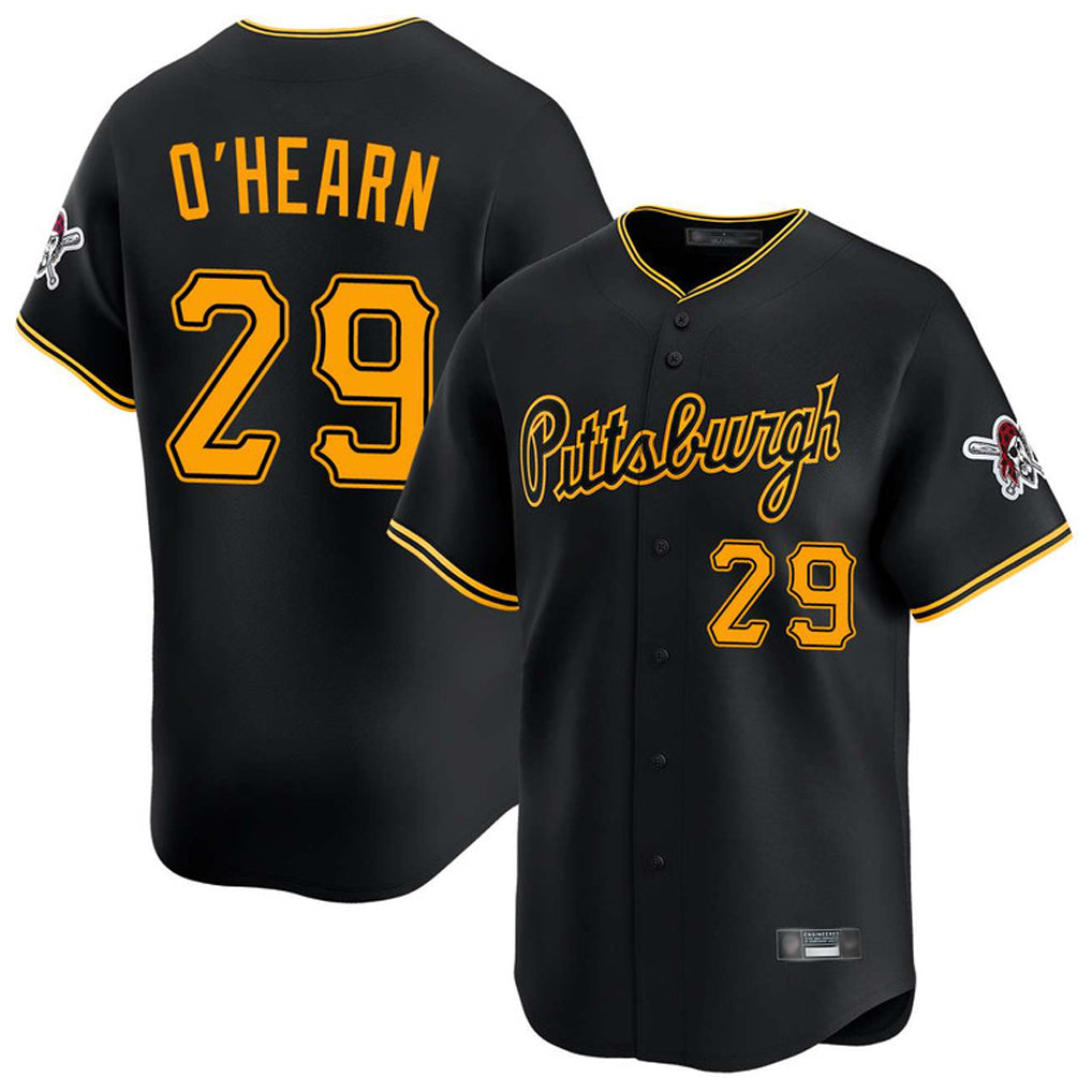 Johmsee P.Pirates #29 Ryan O'Hearn Player Black Alt Home Limited Stitched Jerseys