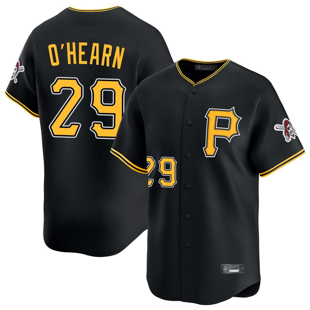 Johmsee P.Pirates #29 Ryan O'Hearn Player Black Alternate Limited Game Stitched Jerseys