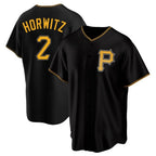 Johmsee P.Pirates #2 Spencer Horwitz Player Black Alternate 2025 Home Game Stitched Jerseys