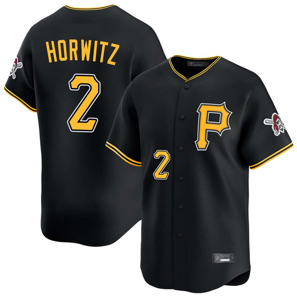 Johmsee P.Pirates #2 Spencer Horwitz Player Black Alternate Limited Game Stitched Jerseys