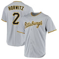 Johmsee P.Pirates #2 Spencer Horwitz Player Gray Road Home Game Stitched Jerseys