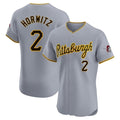 Johmsee P.Pirates #2 Spencer Horwitz Player Gray Road Home Limited Elite Stitched Jerseys
