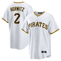 Johmsee P.Pirates #2 Spencer Horwitz Player White Home Game Stitched Jerseys