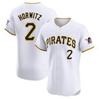 Johmsee P.Pirates #2 Spencer Horwitz Player White Home Limited Elite Stitched Jerseys