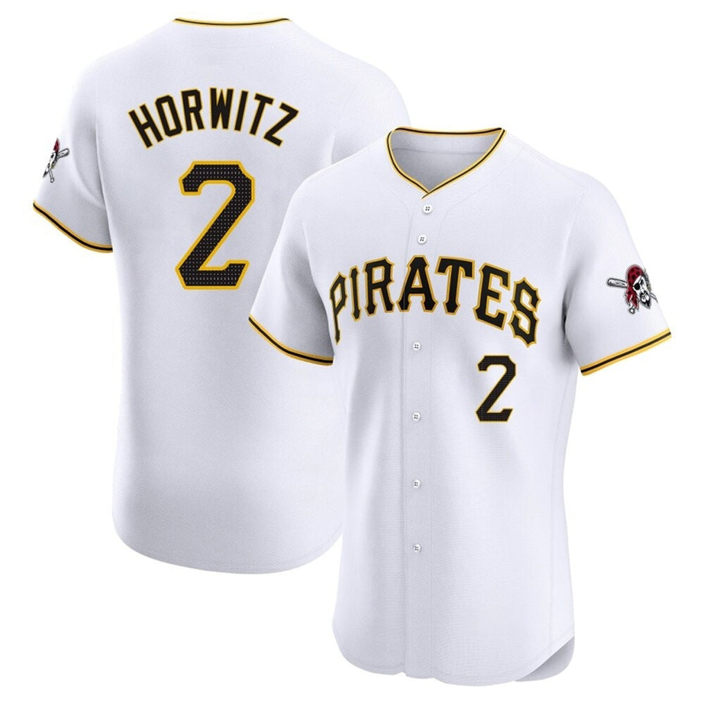 Johmsee P.Pirates #2 Spencer Horwitz Player White Home Limited Elite Stitched Jerseys
