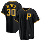 Johmsee P.Pirates #30 Paul Skenes Player Black Alternate 2025 Home Game Stitched Jerseys