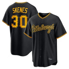 Johmsee P.Pirates #30 Paul Skenes Player Black Home Game Stitched Jerseys