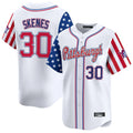 Johmsee P.Pirates #30 Paul Skenes Player White 2025 Independence Day Vapor Premier Limited Stitched Jerseys