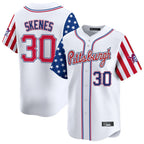 Johmsee P.Pirates #30 Paul Skenes Player White 2025 Independence Day Vapor Premier Limited Stitched Jerseys