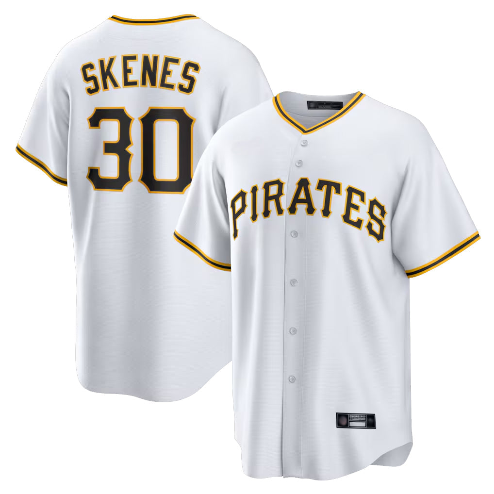 Johmsee P.Pirates #30 Paul Skenes Player White Home Game Stitched Jerseys