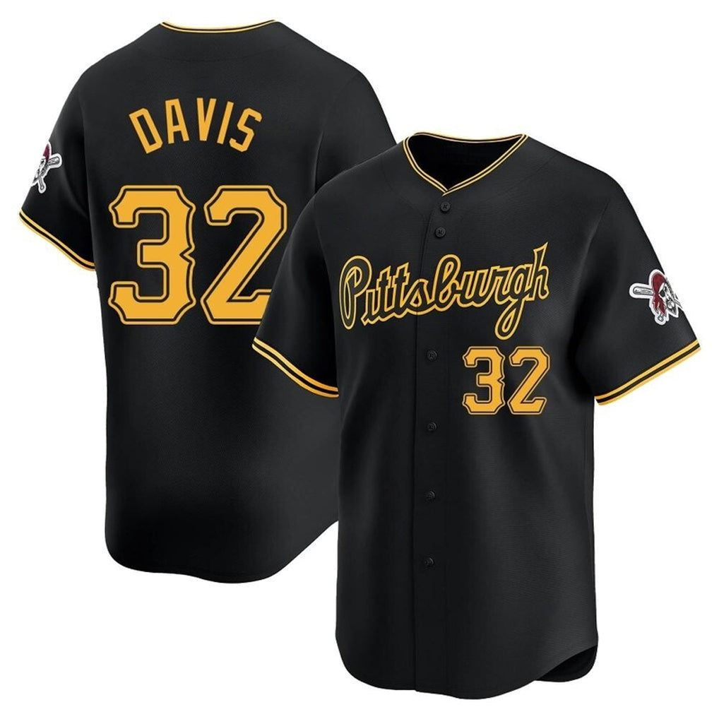Johmsee P.Pirates #32 Henry Davis Player Black Alt Home Limited Stitched Jerseys