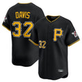 Johmsee P.Pirates #32 Henry Davis Player Black Alternate Limited Game Stitched Jerseys