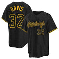 Johmsee P.Pirates #32 Henry Davis Player Black Snake Skin City Home Limited Stitched Jerseys