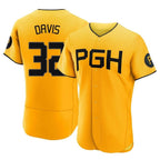 Johmsee P.Pirates #32 Henry Davis Player Gold City Connect Home Limited Elite Stitched Jerseys