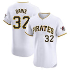 Johmsee P.Pirates #32 Henry Davis Player White Home Limited Elite Stitched Jerseys