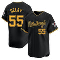 Johmsee P.Pirates #55 Jason Delay Player Black Alt Home Limited Stitched Jerseys