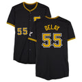 Johmsee P.Pirates #55 Jason Delay Player Black Alternate Limited Game Stitched Jerseys
