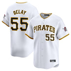 Johmsee P.Pirates #55 Jason Delay Player White Home Limited Stitched Jerseys