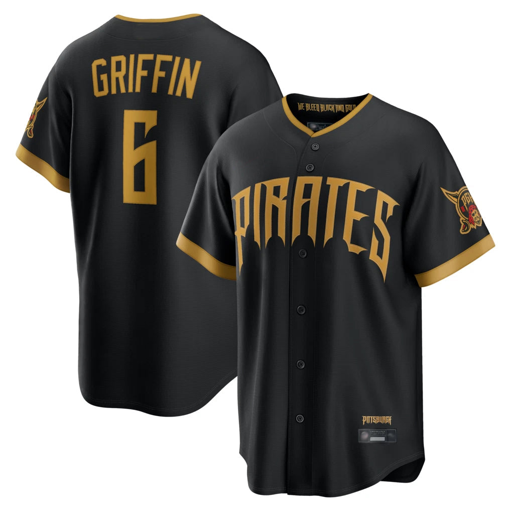 Johmsee P.Pirates #6 Konnor Griffin Player Black 2026 City Connect Home Game Stitched Jerseys