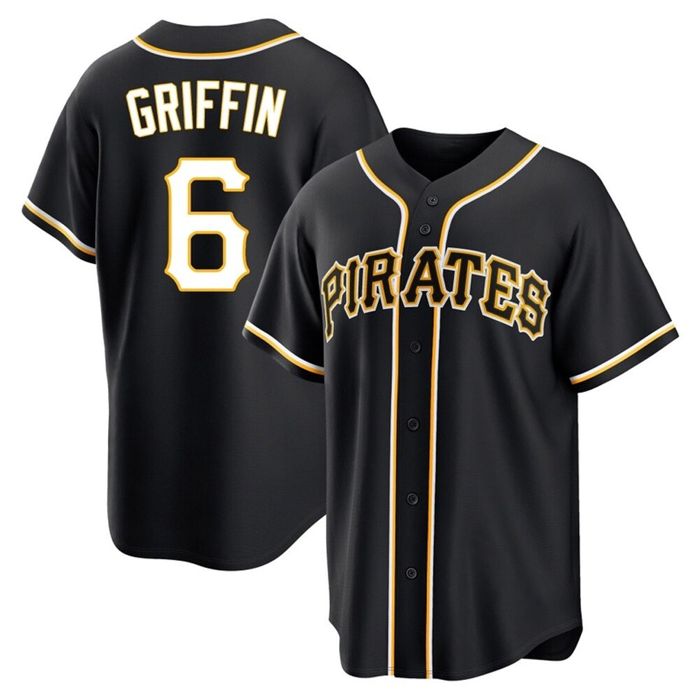 Johmsee P.Pirates #6 Konnor Griffin Player Black Fashion Out Home Game Stitched Jerseys