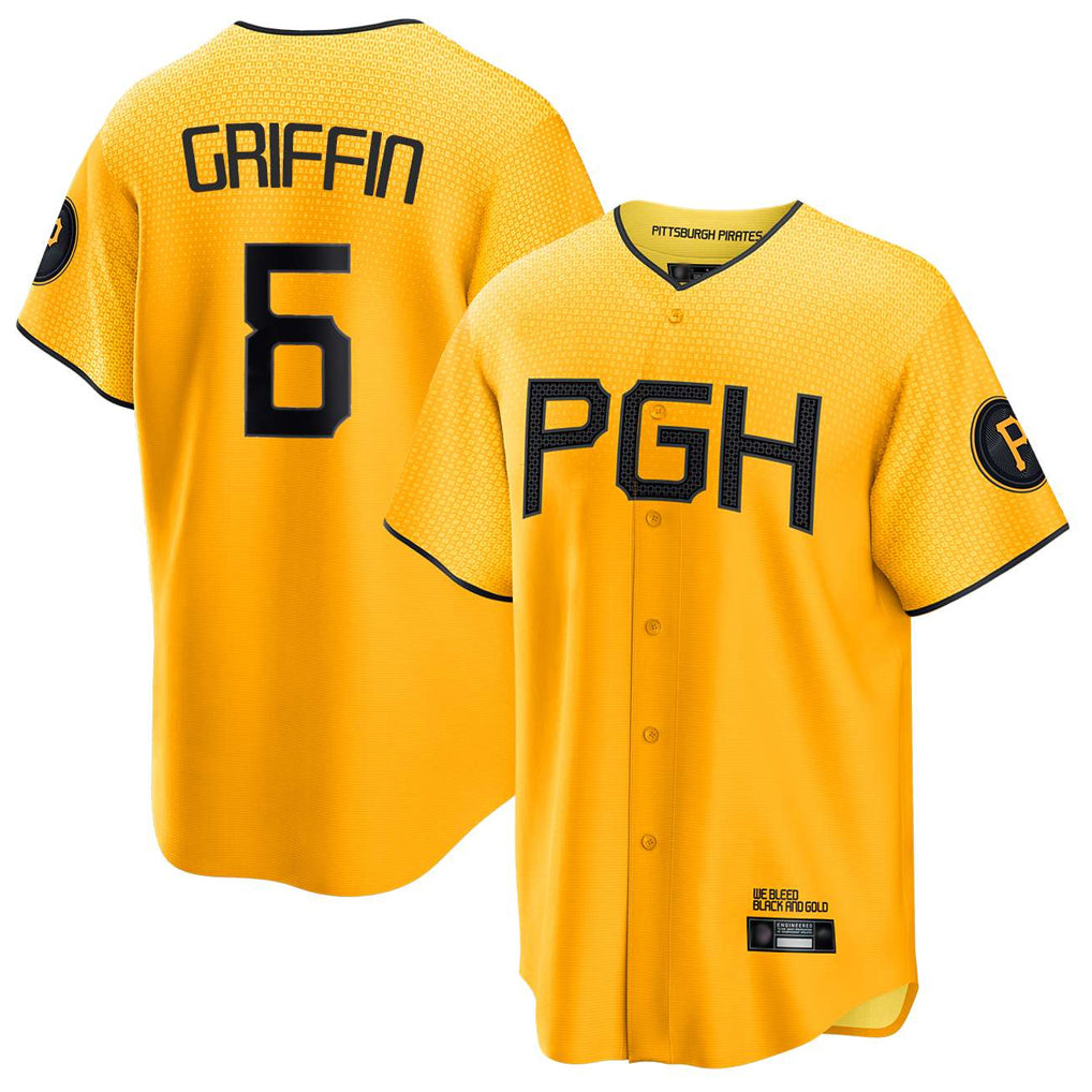 Johmsee P.Pirates #6 Konnor Griffin Player Gold City Connect Home Game Stitched Jerseys