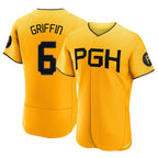 Johmsee P.Pirates #6 Konnor Griffin Player Gold City Connect Home Limited Elite Stitched Jerseys