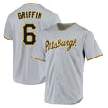 Johmsee P.Pirates #6 Konnor Griffin Player Gray Road Home Game Stitched Jerseys