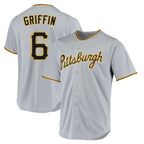 Johmsee P.Pirates #6 Konnor Griffin Player Gray Road Home Game Stitched Jerseys