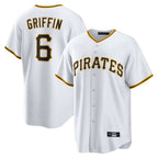 Johmsee P.Pirates #6 Konnor Griffin Player White Home Game Stitched Jerseys