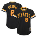 Johmsee P.Pirates #8 Willie Stargell Player Black Mitchell & Ness Black Cooperstown Collection Mesh Batting Limited Stitched Jerseys