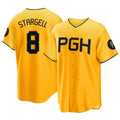 Johmsee P.Pirates #8 Willie Stargell Player Gold City Connect Home Game Stitched Jerseys