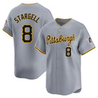 Johmsee P.Pirates #8 Willie Stargell Player Gray Road Home Limited Stitched Jerseys