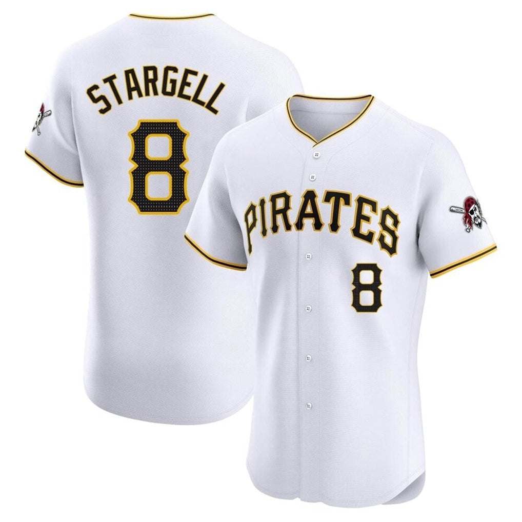 Johmsee P.Pirates #8 Willie Stargell Player White Home Limited Elite Stitched Jerseys