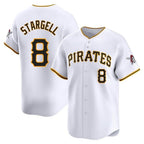 Johmsee P.Pirates #8 Willie Stargell Player White Home Limited Stitched Jerseys