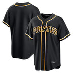 Johmsee P.Pirates Blank Player Black Fashion Out Home Game Stitched Jerseys