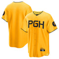 Johmsee P.Pirates Blank Player Gold City Connect Home Game Stitched Jerseys