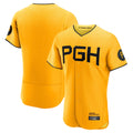 Johmsee P.Pirates Blank Player Gold City Connect Home Limited Stitched Jerseys