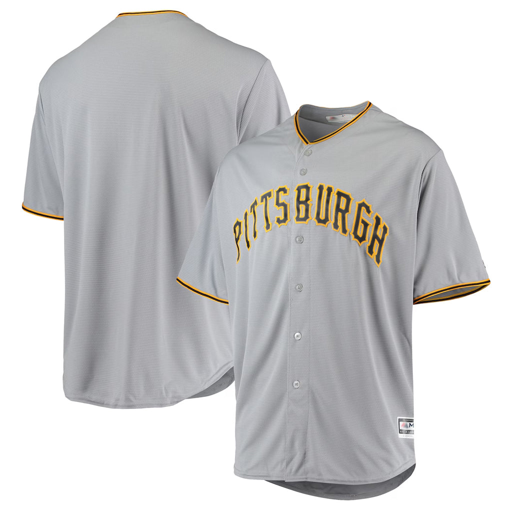 Johmsee P.Pirates Blank Player Gray Road Home Game Stitched Jerseys