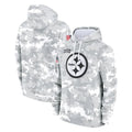 Johmsee P.Steelers Arctic Camo Limited Salute to Service Pullover Hoodies Game Blank Player Stitched Jerseys