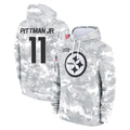 Johmsee P.Steelers #11 Michael Pittman Jr. Player Arctic Camo Limited Salute to Service Pullover Hoodies Game Stitched Jerseys