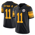 Johmsee P.Steelers #11 Michael Pittman Jr. Player Black Limited Color Rush Home Game Stitched Jerseys